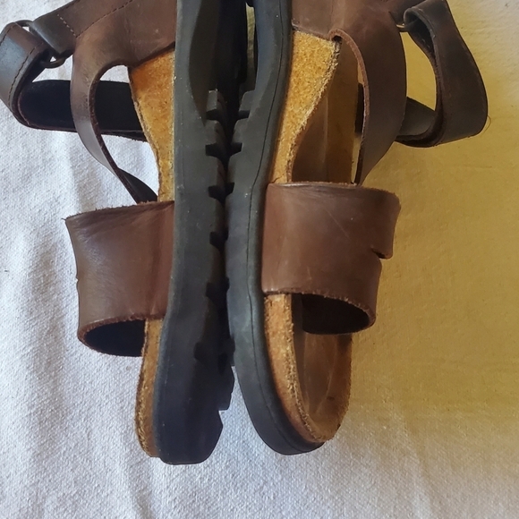 Naot Mens Brown Leather Strappy Toe Loop Sandals Comfort Footbed Size 41 main image 9
